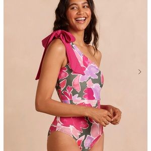 Summersalt the bow shoulder ruched sidestroke